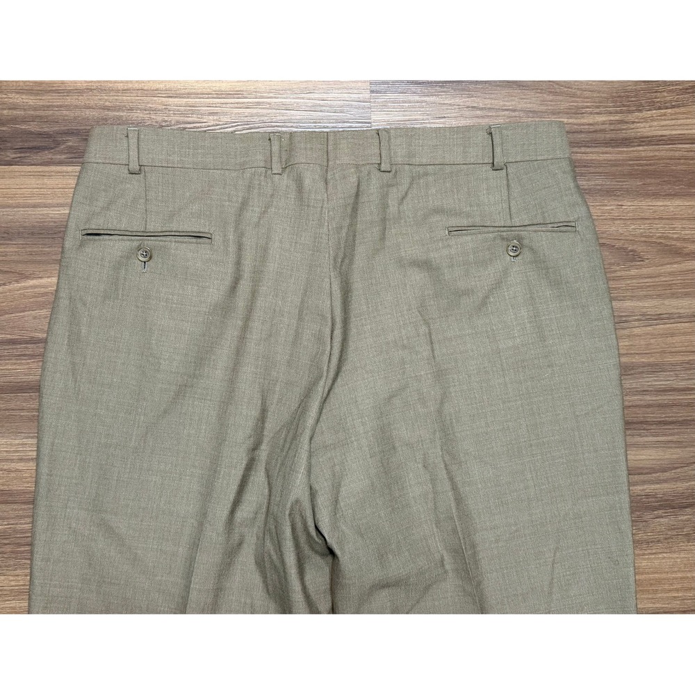 VTG Brooks Brothers Country Club Madison Saxon Wool Dress Pants Tan Sz 39x34 - Picture 11 of 11